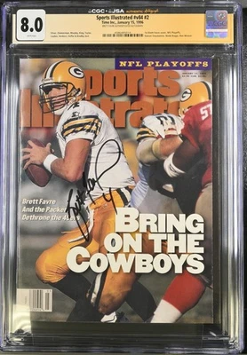 Sports Illustrated #v84 #2 Time Inc 1996 15 de enero Brett Favre automático CGC 8,0 Foto 1 de 2