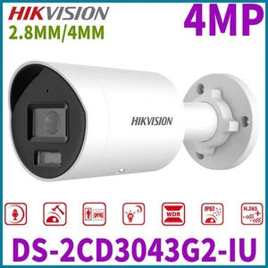 Hikvision DS-2CD3043G2-IU 4MP WDR Fixed Bullet IP POE Kamera Integriertes MIC - Picture 1 of 5