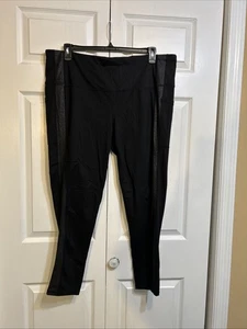 Neu mit Etikett Chico's Zenergy Folie Seiteneinsatz Leggings Größe 4 (XXL) schwarz mit Schimmer - Bild 1 von 11