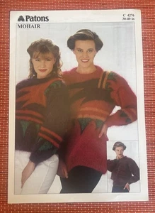 DAMENPULLOVER MOHAIR ZICK-ZACK-DETAIL 30”-40” VINTAGE STRICKMUSTER 4276 - Bild 1 von 3