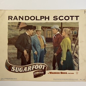 Original Sugarfoot 11x14 Lobby Card Randolph Scott 1951 5151