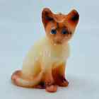 Siamese Cat Candle 3.75 Inch Vintage MCM Blue Glass Eyes TC3