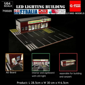 1/64 Diorama Diecast Garage Model LED Parking Lot Scene Display Model AU Stock - Picture 1 of 191