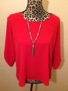 BY & BY -  RED BLOUSE - S - Bild 1 von 5