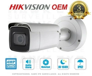 Hikvision Original-Zubehör-Hersteller DS-2CD2643G0-IZS 4MP IP motorisierte Zoomkugel mit Audio & Alarm E/A - Bild 1 von 9