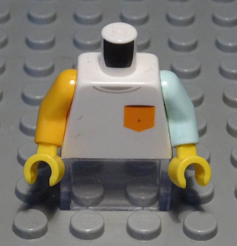 Lego Figur Zubehör Oberteil Torso Weiss mit Dekor - Bild 1 von 1