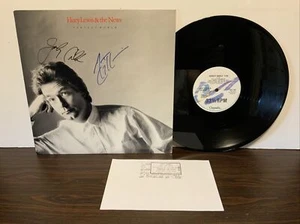 Huey Lewis, Perfect World, 12” Vinyl Single AUTOGRAPHED By Johnny Colla & Mario - Picture 1 of 6