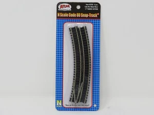 Atlas 2520 Code 80 11" Radius Curved Track Sections Nickel Silver 6 pcs N Scale - Picture 1 of 2
