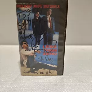 ROBERT DOWNEY JR SIGNED AUTOGRAPHED VHS Movie Less Than Zero IRON MAN MARVEL - Picture 1 of 14