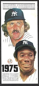 1975 YANKEES Hunter & Bonds Spring Training Roster & Regular Season SCHEDULE NM - Bild 1 von 1