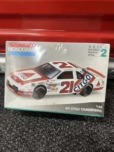 NOS 1992 Monogram 1:24 Scale Plastic Model Kit - #21 Citgo Thunderbird NASCAR - Picture 1 of 3