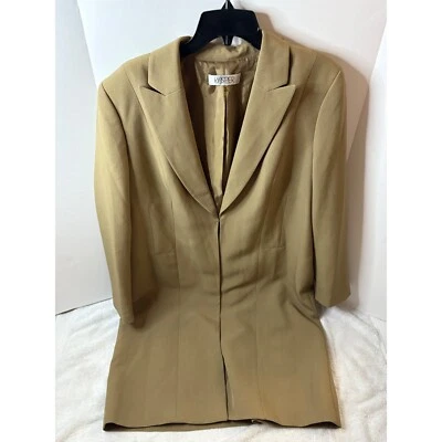 Chaqueta Blazer Kasper Plumero Carrera Negocios Entrevista Abrigo Tostado Talla 18 Foto 1 de 4