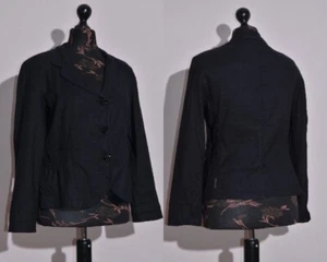 Armani Jeans Ladies Linen Jacket Black with Pockets Size IT48 - Picture 1 of 10