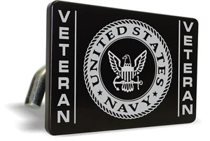 Veterano de la Marina de los Estados Unidos - Billet ALUMINIO grabado con láser remolque remolque cubierta de enganche - Imagen 1 de 5