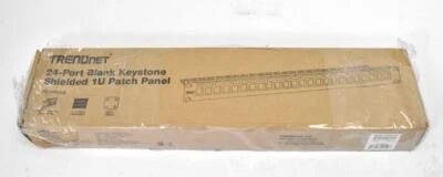 TRENDnet 24 Port Blank Keystone Shielded 1U Patch Panel TC-KP24S Black - Image 1 of 4