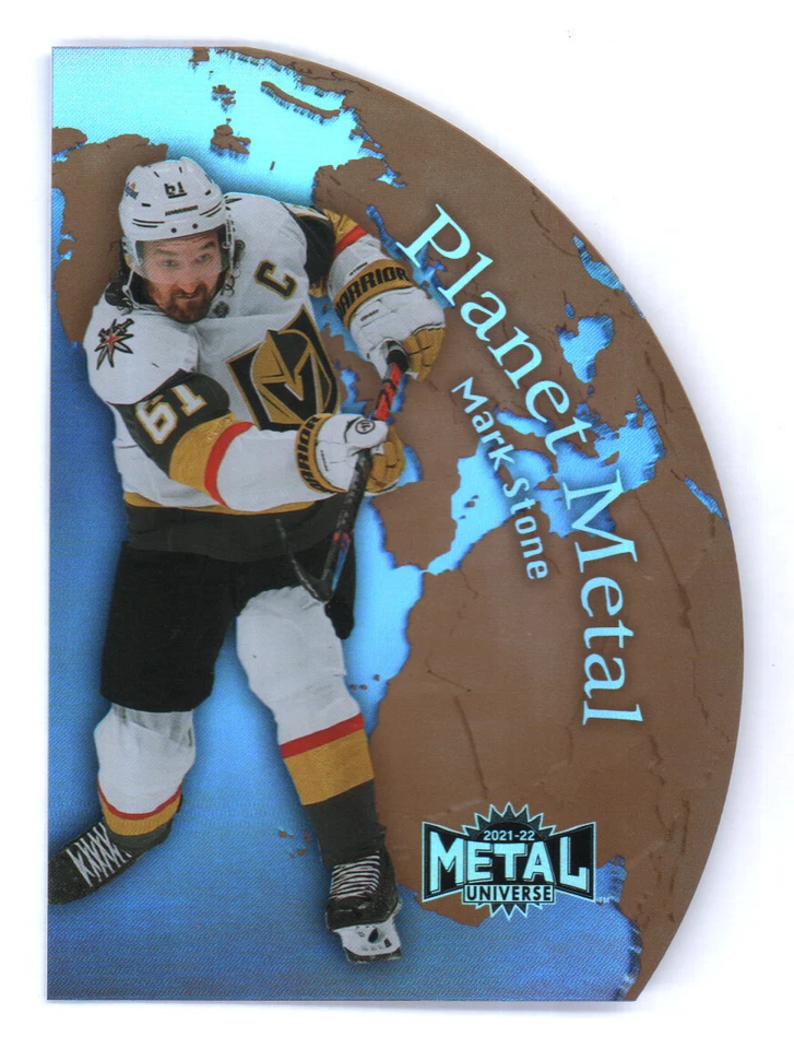 2021-22 UD Skybox Metal Universe Planet Metal Gold #PM-11 Mark Stone - Image 1 of 2