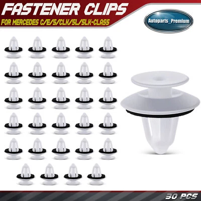30Pcs 9.3 mm Nylon Door Trim Panel Clip Retainer for Mercedes C/E/S/CLK/SL-Class - Image 1 of 4