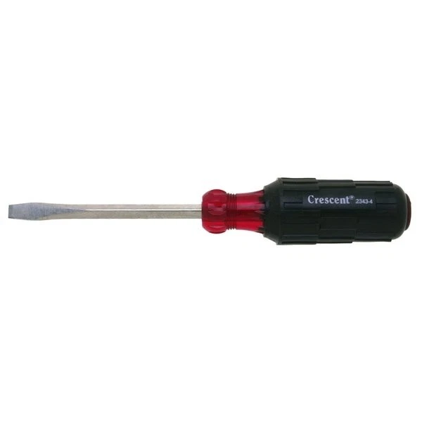 Crescent 2143-6 Round Shank Screwdriver 6" Long 5/16" Flat Tip, Cushion Grip USA - Image 1 of 1