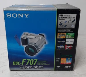 Sony DSC-F707 5 MP batteria fotocamera digitale, USB e cavo giallo in scatola - Foto 1 di 12