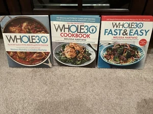 Whole30 Melissa Hartwig Book Lot of Three Whole30, Cookbook, Fast & Easy - Picture 1 of 2