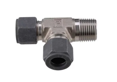 3/4 Tube x 3/4 MNPT x 3/4 Tube 316ss Male Run Tee  Parker CPI 12-12-12 RBZ-SS - Image 1 of 2