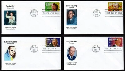 USA, SCOTT # 4224-4227, SET OF 4 NORWOOD FDC COVERS - AMERICAN SCIENTISTS 2008 - Image 1 of 4