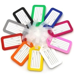 12 Pack Luggage Tags Suitcases Name Tags ID Identifiers Travel Accessories - Picture 1 of 6