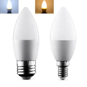 LED Candle Bulbs Bayonet B22 E27 E14 E12 B15 Light 3W 110V 220V Chandelier Lamp - Picture 1 of 22