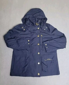 Chaqueta de Campo LRL Ralph Lauren Mujer Azul Medio Bolsillos con Cremallera Bordada Preppy - Imagen 1 de 15