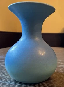 Van Briggle Art Pottery Daffodil Floral Vase Blue Green, 6”. Original Work - Picture 1 of 4