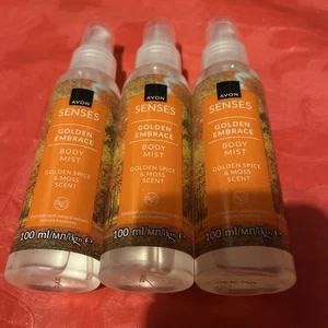 Avon Golden Embrace Body Mist 100ml X 3 New Out Golden Spice & Moss - Bild 1 von 1