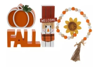 Bienvenido Otoño Girasol Madera Decoración Set Acción de Gracias Decoraciones Otoño Cosecha - Imagen 1 de 4
