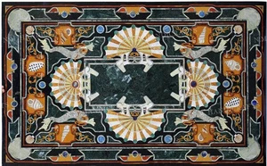 5'x3' antique design marble Dining Table Top Center table pietra dura inlay art - Picture 1 of 7