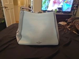 Kate Spade Bag Leila Triple Compartment Purse Sand Beige Cream Leather - Picture 1 of 7
