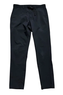 Pantalones Muji Para Hombre Talla Mediana Negros con Cinturón Ligeros Pantalones de Verano Ajustados Cónicos Foto 1 de 4