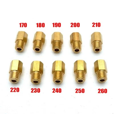 10 Stück Vergaser Hauptdüse Motorrad Nr. 170- Nr. 260 Zubehör Teile Ersatz - Image 1 of 4