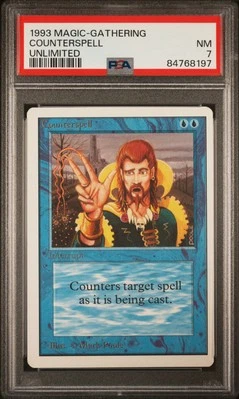 Counterspell - Unlimited - Near Mint - PSA 7. Low POP. More MTG in store.  - Image 1 of 2