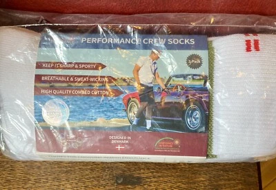 3 Pack Danish Endurance Performance Crew Tennis Socks Size M 6.5-8.5 W 8-10 EU M - Image 1 of 4