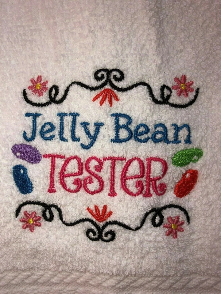 Toalla de mano de baño bordada - Pascua - Probador de gominolas HS1296 Foto 1 de 1