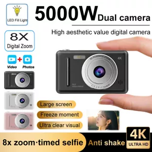 Fotocamera digitale HD 1080P 50MP schermo display LCD 8X zoom fotocamera messa a fuoco automatica - Foto 1 di 27