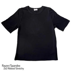 XS ALLI Basic T LuLaRoe ~ SOLID BLACK TOP ~ Sizes 0-2 Tee - Picture 1 of 3