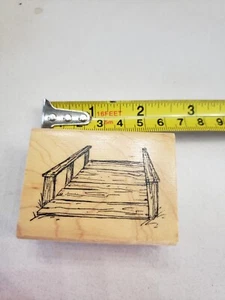 1996 Art Impressions bridge G-1490 rubber stamp - Picture 1 of 4