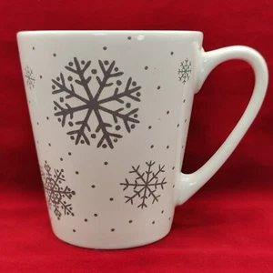 Taza de café blanca gris copos de nieve taza diseño pac lavavajillas apta para microondas 11 oz - Imagen 1 de 7