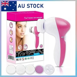PP 5-in-1 Electric Facial Cleansing Brush - Deep Clean, Rejuvenate Skin/ - Picture 1 of 9