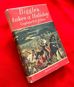 CAPTAIN W. E. JOHNS BIGGLES TAKES A HOLIDAY 1ST FIRST EDITION 1949 WITH DW DJ - Picture 1 of 5