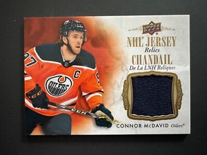 2020-21 UD Tim Hortons Jersey Relics BLUE Connor McDavid Card #J-CM SSP MINT
