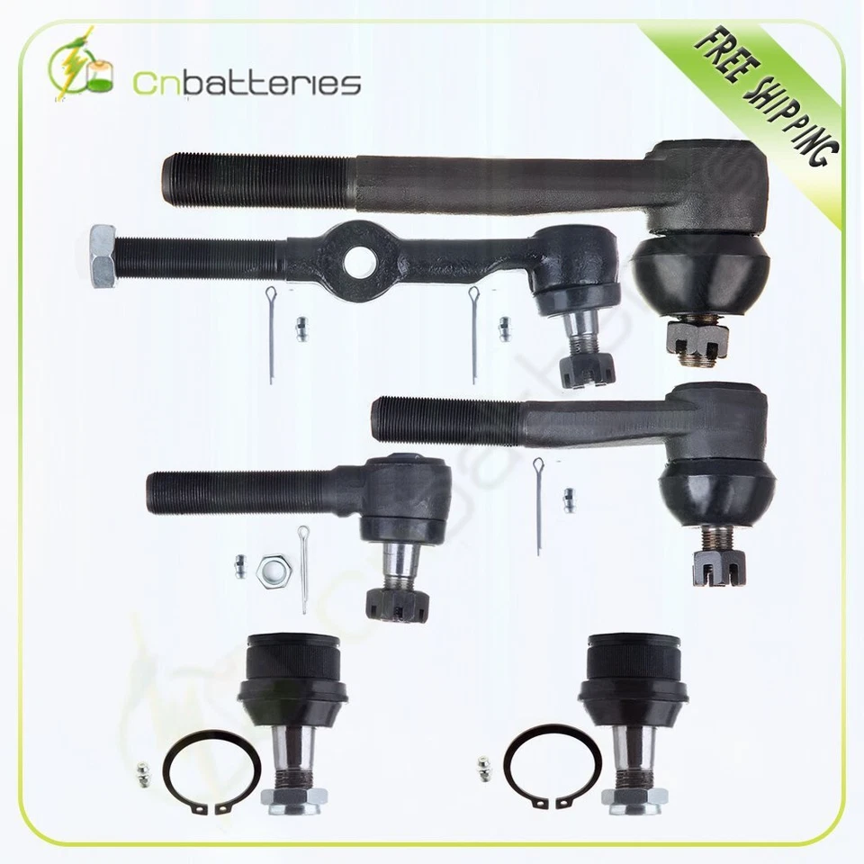 Kit de 6 rótulas de suspensión + extremos de varilla de amarre para Chevrolet K10 K20 K30 V10 V20 Foto 1 de 4