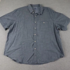 IZOD Saltwater Shirt Mens 3XLT Tall Casual Pocket Button Down Blue Short Sleeve - Picture 1 of 6