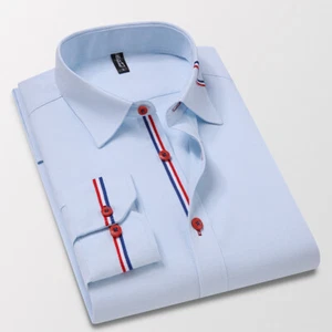Mens Dress Shirts Formal Business Button Down Long Sleeves Casual Shirts Tops - Picture 1 of 9