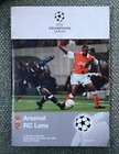 Arsenal v RC Lens Football Programme UEFA Champions League 25 Nov 1998 Wembley